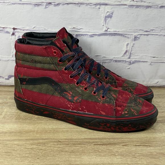 Vans X Nightmare On Elm Street Freddy Krueger House Of Terror Men's 12 Sk8-Hi - Picture 1 of 8